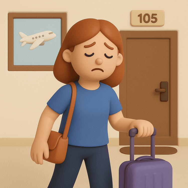 Jade just arrived at your hotel after a long flight.